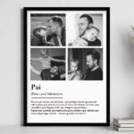 Miniatura de Póster Definição de Pai a Preto e Branco com Fotos Personalizadas