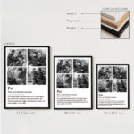 Miniatura de Póster Definição de Pai a Preto e Branco com Fotos Personalizadas