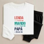 Pijama Lenda, Marido e Pai com Texto personalizado Miniatura de Pijama Lenda, Marido e Pai com Texto personalizado