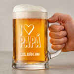 Miniatura de Caneca de Cerveja I Love Papá com Texto personalizado