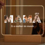 Candeeiro Mamã com fotos personalizado Miniatura de Candeeiro Mamã com fotos personalizado