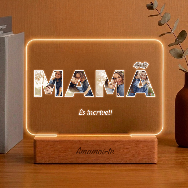 Candeeiro Mamã com fotos personalizado