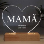 Candeeiro Mamã em forma de coração personalizado Miniatura de Candeeiro Mamã em forma de coração personalizado