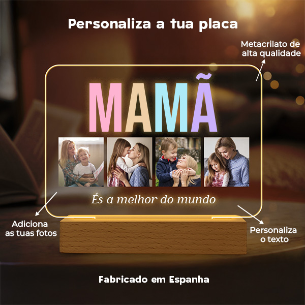 Candeeiro Mamã multicolor personalizado