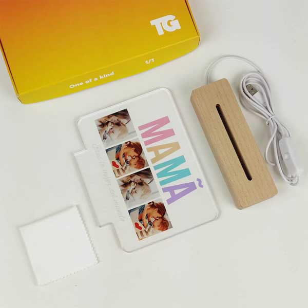 Candeeiro Mamã multicolor personalizado