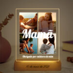 Miniatura de Candeeiro Mamã Collage com Quatro Fotos personalizado