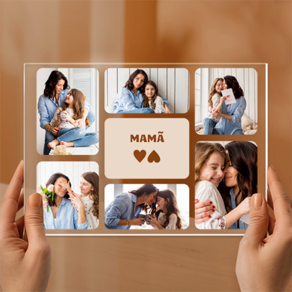 Candeeiro Mamã com Seis Fotos personalizado