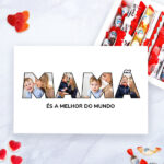 Caixa de Doces Mamã com Fotos nas Letras personalizada Miniatura de Caixa de Doces Mamã com Fotos nas Letras personalizada