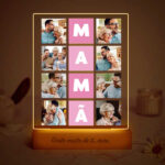 Miniatura de Candeeiro Cubos Rosas Mamã com Oito Fotos personalizado