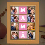 Miniatura de Candeeiro Cubos Rosas Mamã com Oito Fotos personalizado
