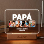 Miniatura de Candeeiro Papá com Quatro Fotos e Texto personalizada