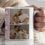 Miniatura de Caneca Mamã Cubos com Quatro Fotos personalizada