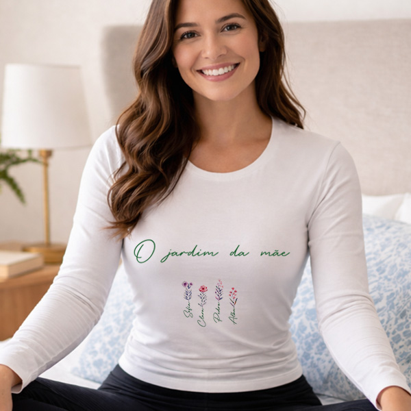 Pijama O Jardim da Mãe com Nomes personalizados