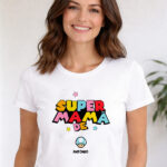Miniatura de Pijama Super Mãe com Nomes personalizados