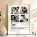 Miniatura de Póster Definição de Mãe em Preto e Branco com Fotografias personalizadas