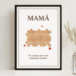 Miniatura de Póster Puzzle para a Mãe com Nomes Personalizados