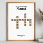 Póster Scrabble com Nomes personalizados Miniatura de Póster Scrabble com Nomes personalizados