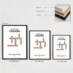 Miniatura de Póster Scrabble com Nomes personalizados