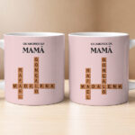 Miniatura de Caneca com design Scrabble com texto e nomes personalizados