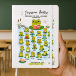 Caderno com Rãzinhas e Nomes personalizados Miniatura de Caderno com Rãzinhas e Nomes personalizados
