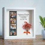 Miniatura de Moldura com Flores Estilo Rolo Fotográfico com Fotos personalizadas