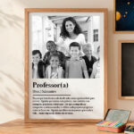 Miniatura de Póster Definição de Professora em Preto e Branco com Fotos personalizadas