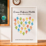 Miniatura de Póster para Professores com Mãos e Nomes personalizados