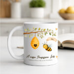 Miniatura de Caneca para Professores com Abelhinhas e Nomes personalizados