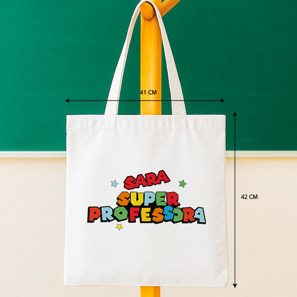 Tote Bag Super Profe com Nomes personalizados