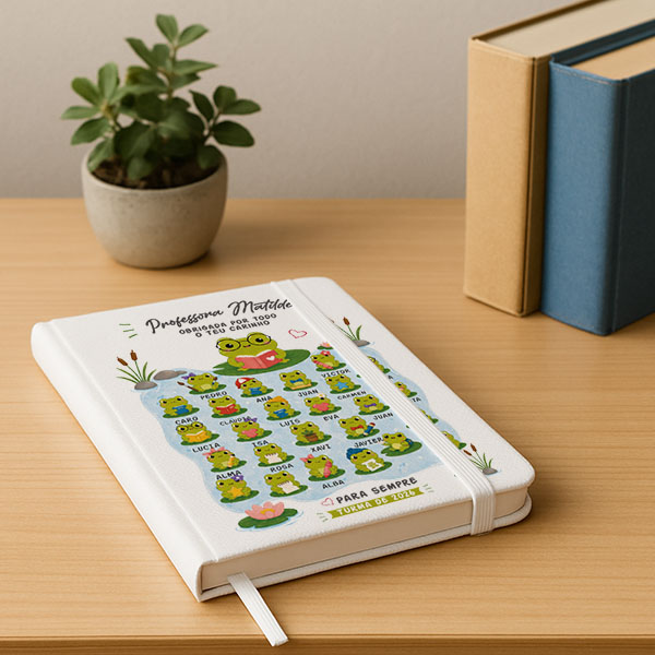 Caderno com Rãzinhas e Nomes personalizados
