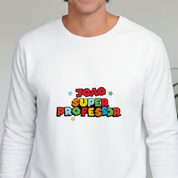 T-shirt Super Profe com Nomes personalizados