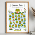 Póster para Professores com Rãzinhas e Nomes personalizados Miniatura de Póster para Professores com Rãzinhas e Nomes personalizados