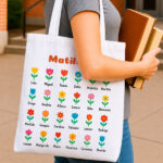 Tote Bag Flores com Nomes personalizada Miniatura de Tote Bag Flores com Nomes personalizada