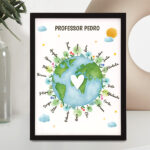 Miniatura de Placa Planeta com Nomes Personalizados