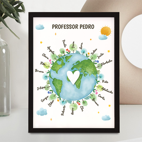 Placa Planeta com Nomes Personalizados