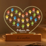 Candeeiro Mãos para Professora com Nomes personalizados Miniatura de Candeeiro Mãos para Professora com Nomes personalizados