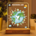 Miniatura de Candeeiro Planeta para Professora com Nomes personalizados