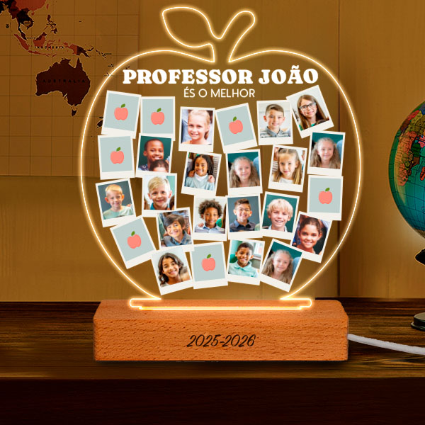Candeeiro Maçãs com Fotos Polaroid personalizadas