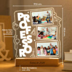 Miniatura de Candeeiro para Professor com 3 Fotografias Personalizadas