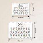 Miniatura de Puzzle de Blocos com Bonequinhos e Nomes personalizados