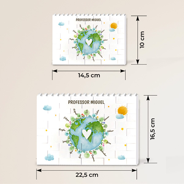 Puzzle de Blocos Planeta com Nomes personalizados