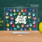 Miniatura de Placa Mãos com Nomes e Texto personalizada