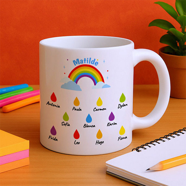 Caneca Chuva com Nomes personalizada