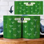 Caneca Campo de Futebol com Nomes personalizada Miniatura de Caneca Campo de Futebol com Nomes personalizada