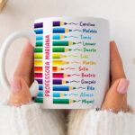 Caneca Lápis de Cores com Nomes personalizada Miniatura de Caneca Lápis de Cores com Nomes personalizada