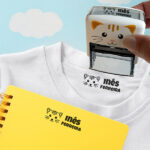 Carimbo Infantil para Roupa com Nome e Desenho Personalizado Miniatura de Carimbo Infantil para Roupa com Nome e Desenho Personalizado
