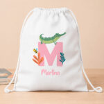 Miniatura de Mochila Saco Infantil com Inicial Personalizada