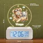 Miniatura de Relógio Despertador Aviador com Luz e Nome Personalizado
