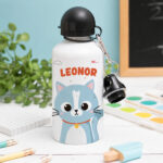 Garrafa Infantil Animais Coloridos Personalizada Miniatura de Garrafa Infantil Animais Coloridos Personalizada