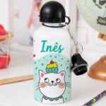 Garrafa Infantil Gatinhos Personalizada Miniatura de Garrafa Infantil Gatinhos Personalizada